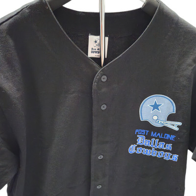 Post Malone x Dallas Cowboys Men's Doomsday Defense Baseball Jersey Black Sz XL