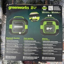 Greenworks POWERALL 24V Outdoor Bluetooth Portable Speaker 2Ah Battery  Charger