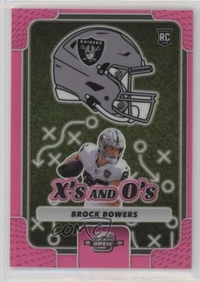 2024 Contenders Optic Xs and Os Pink Prizm 40/75 Brock Bowers Rookie RC 1l2z