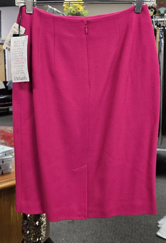 Linda Allard Ellen Tracy Wool Blazer Skirt Set 100% Wool Nwt $435 Vin 90's Pink - Image 4 of 4