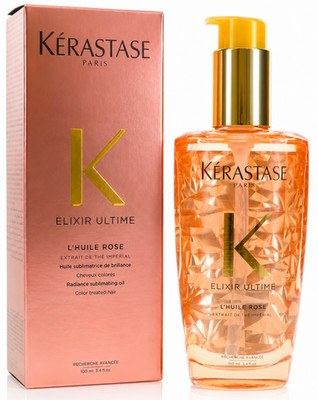 Kerastase Elixir Ultime L'Huile Rose Hair Oil 3.4oz 100ml Nourishing Shine - New