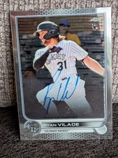 Ryan Vilade - 2022 Topps Chrome #RA-RV ON-CARD AUTO Rookie RC Colorado Rockies. rookie card picture