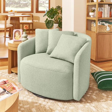 Beautiful Drew Accent Chair by Drew Barrymore Living Room Sage Boucle