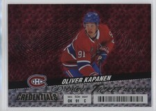 2024 Credentials Debut Ticket Access Horizontal Red /99 Oliver Kapanen #105 4z8