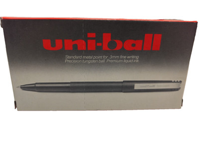 Uni-ball UB-101 Faber-Castell Pens 0.3mm Fine Point Blue Ink One Dozen Vintage N