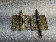 Lot de 2 anciens clochers de porte vintage Eastlake VICTORIAN charnière 2 1/2” X 2 1/2”