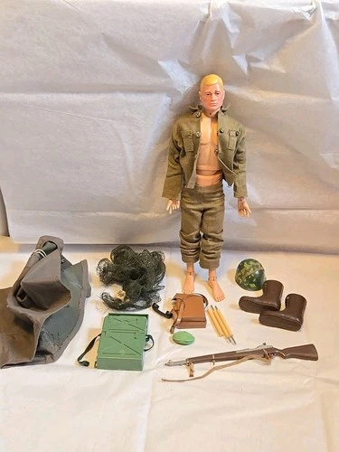 1964 GI Joe Action Soldier 12" Figure With Clothes And Accessories Vtg Hasbro