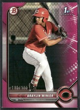 2022 Bowman #BP-93 Braylin Minier Prospects Fuchsia #/299