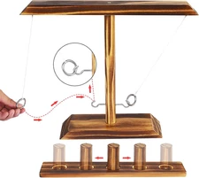 Ring Toss Games for Adults, Fast-Paced Interactive Toss Games with Shot Ladder B