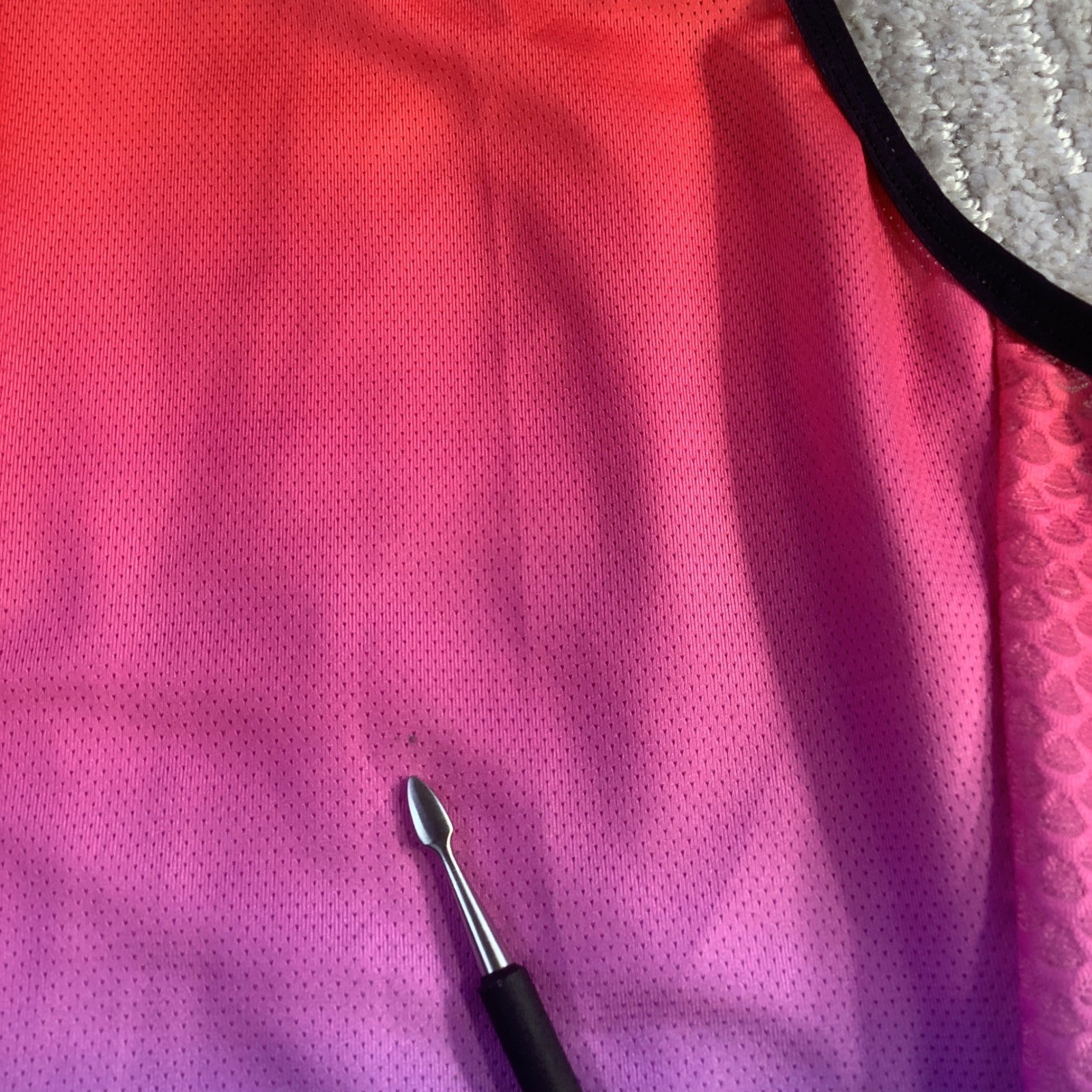 SANPELLA Cycling Vest Mens 2XL Full Zip Sleeveless Gradient Coral Blue NEW