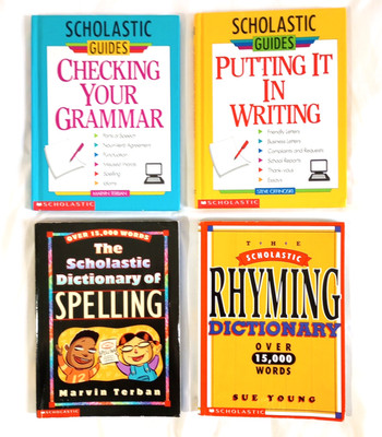 Lot - Scholastic Guides for Young Writers: Grammar, Spelling, Rhyming, Writing