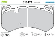 VALEO Bremsbeläge Satz Vorne passend für MERCEDES-BENZ AMG GT (X290) 610471