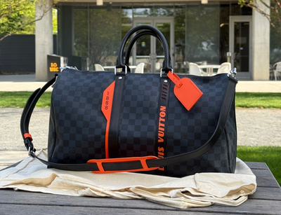Louis Vuitton Keepall 45 Damier Cobalt Race Blue Orange