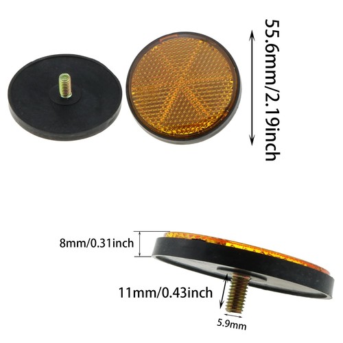 3" Inch Round Reflector Bike,Trailer,Truck,Boat,Mailbox Qty 20 - Foto 8