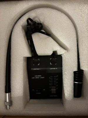 AmScope Powerful LED Dual Gooseneck Microscope Illuminator Adjustable Light