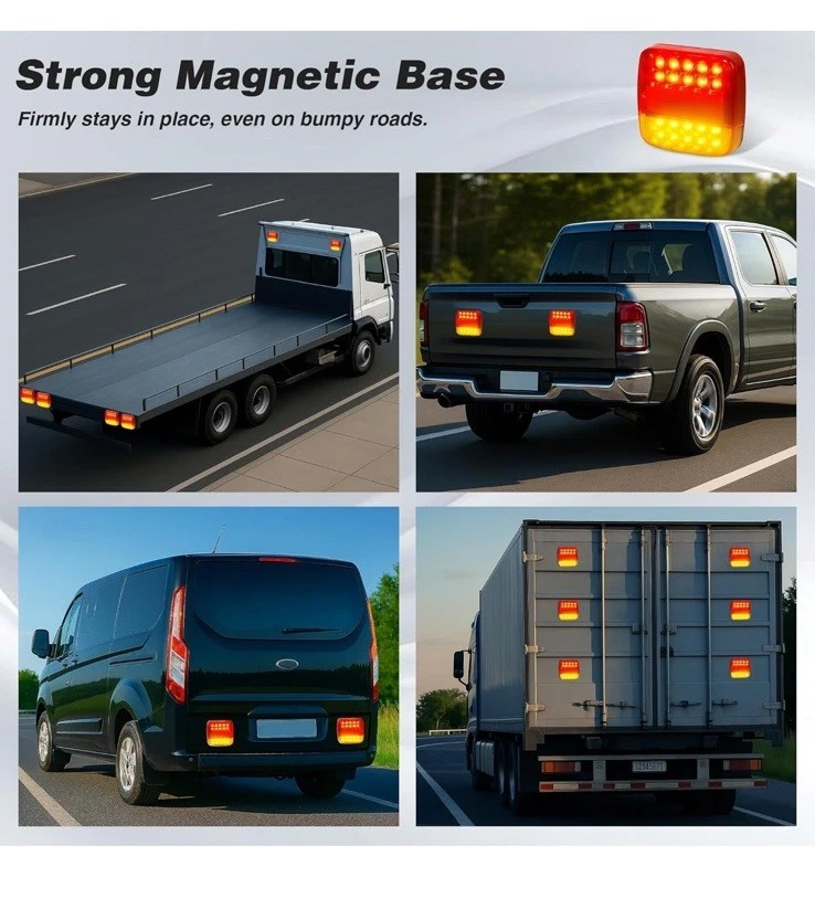 Wireless Magnetic Trailer Lights – Rechargeable LED Trailer Light Kit - Image 4 of 4