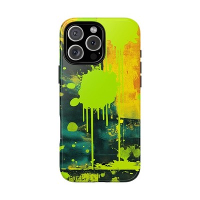 Phone Ink   Green Canvas Neon Paint   Case for iPhone, Galaxy, Pixel