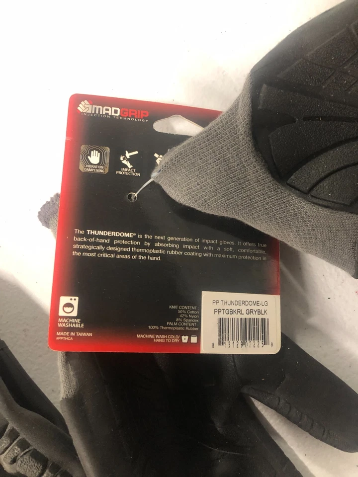 PACK de 4 guantes de goma termoplásticos Madgrip protección contra impactos (medianos) Foto 3 de 3