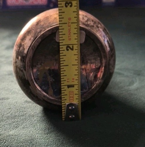 Vintage Silver Plated Brass Flower Vase 6" tall 3" wide - Picture 7 of 7