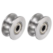 2pcs U Groove Track Wheel, 1.89" 304 Stainless Steel Sliding Gate Rollers