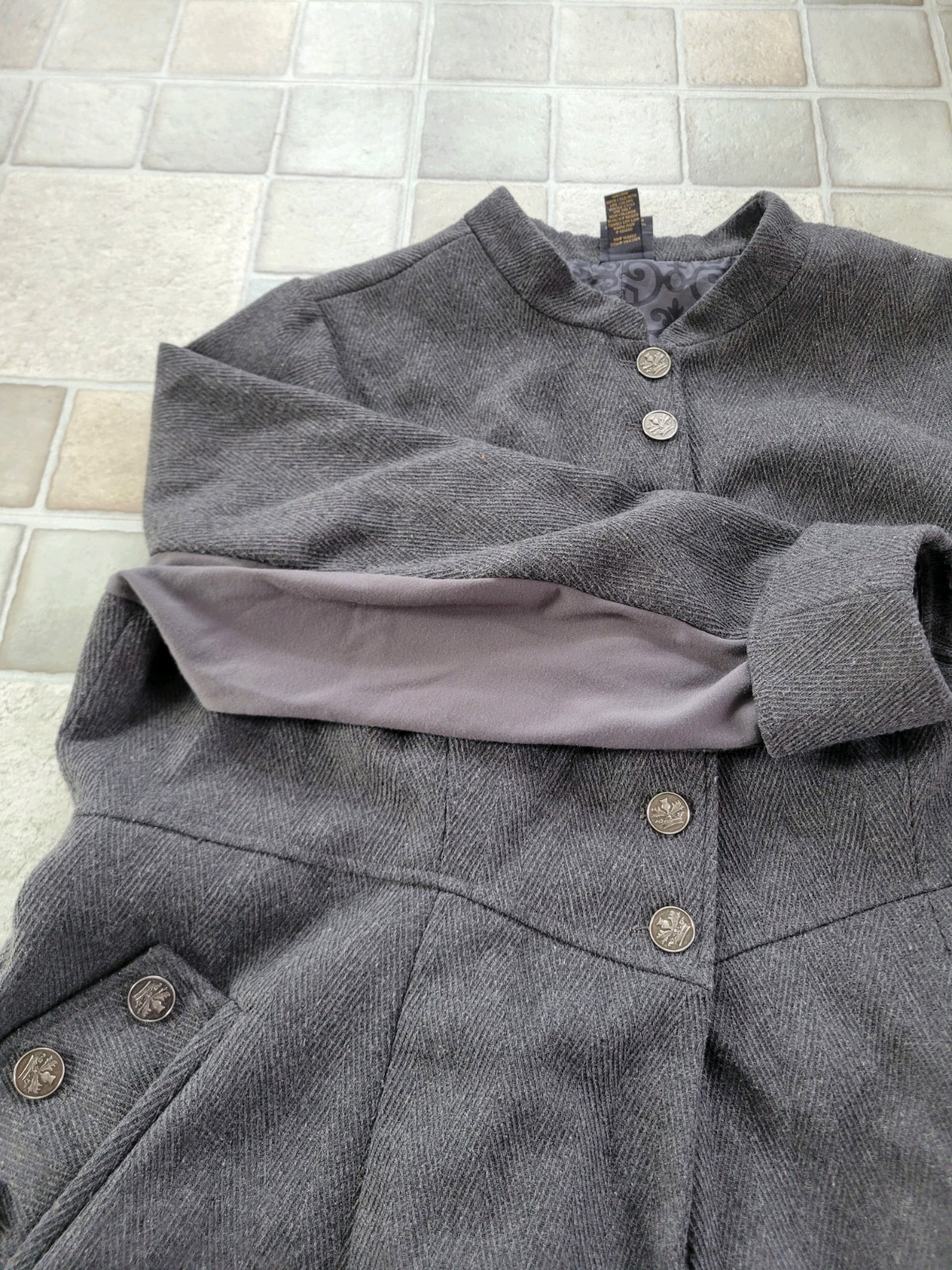 Torrid Outlander Claire Button Down Gray Coat Siz… - image 10