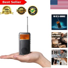 Portable Mini FM Radio with Bluetooth Speaker  MP3 Player - Recharge Anywhere