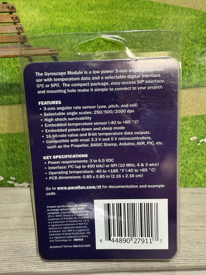 PARALLAX Sensor GYROSCOPE MODULE 3-AXIS L3G4200D Supplies temperature Data - Image 2 of 2