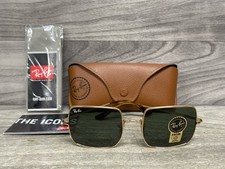 Ray-Ban RB1971 Square Metal Sunglasses With Classic Flat Lenses A1D028502