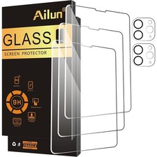 Ailun Screen Protector for iPad Pro 11 inch -3 pack 2 camera lens-NEW-R