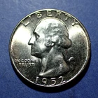 1952 Washington Quarter  Ch. BU+