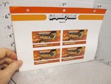 MATTEL 1975 toy store display sticker sheet SPINPOWER pinball machine game