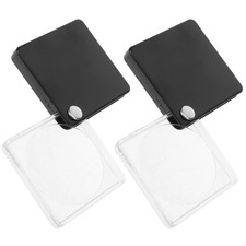 2 Pcs Small Pocket Magnifier Foldable Magnifier for Jewelry Identification Tool