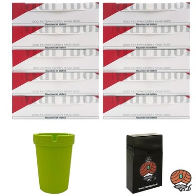 10 Pack Marlboro Rot King Size Filterhülsen + Autoascher + Box
