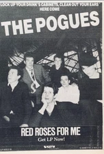 THE POGUES vintage 1984 ADVERT RED ROSES FOR ME Stiff