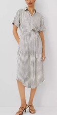 NWT ANN TAYLOR GEO MIDI SHIFT DRESS SZ 4