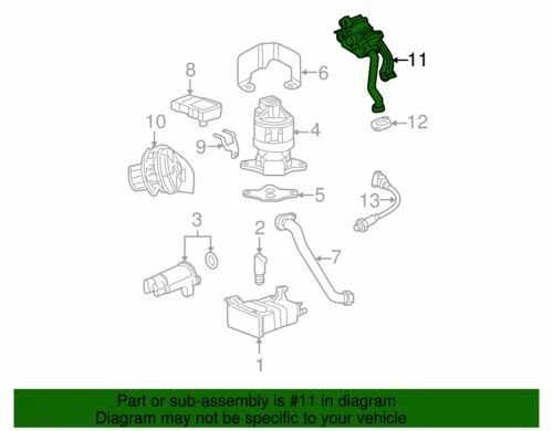 Válvula de retención de inyección de aire secundaria genuina GM 2011 Buick Lucerne 4,6 L 12619126 Foto 2 de 2