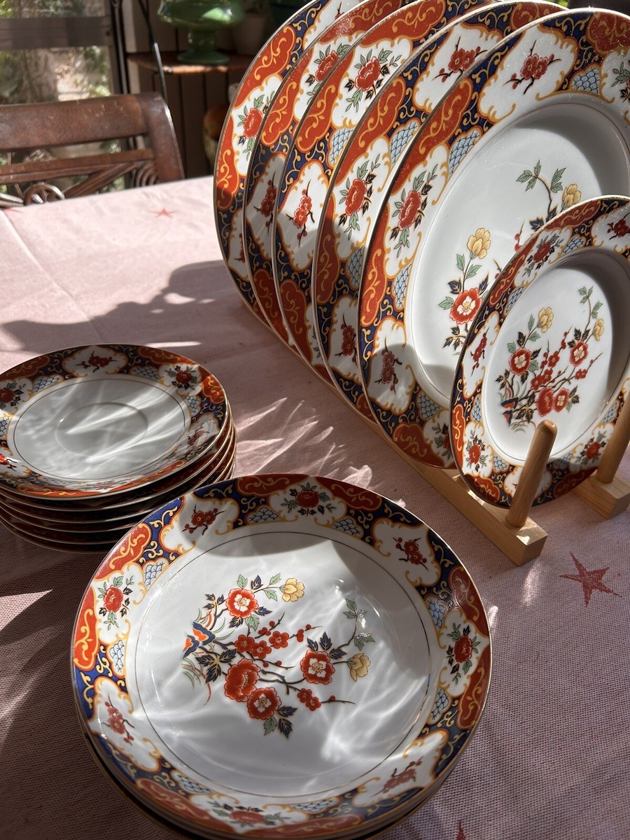 15 Pc Momoyama Kyoto Imari Porcelain Montgomery Ward Assorted