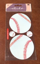 RETIRED STICKO THEMED SCRAPBOOK STICKERS GIANT BASEBALLS *