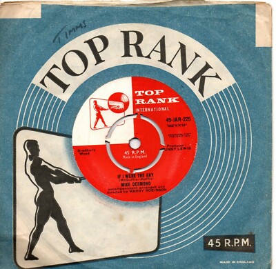 Mike Desmond:If I were the sky/Tua:UK Top Rank:1959