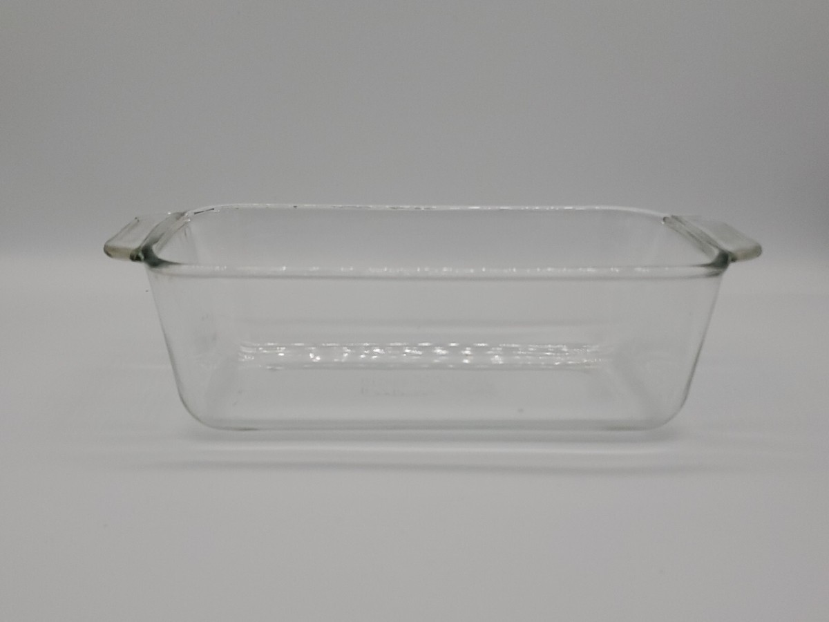 Pyrex 213-R Clear Glass Loaf Pan Bread Baking Dish 1.5 Qt