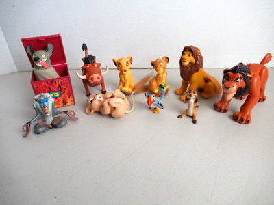 DISNEY LION KING Figure LOT Scar Simba Mufassa Pumbaa w/ Timone Rafiki ...
