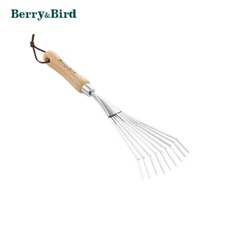 Berry&Bird Gardening Hand Shrub Rake Stainless Steel Grass Rake Garden Tools USA