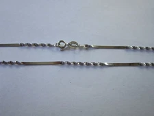 Sterling Silver Chain Twisted style 1.77 mm 18 inches 925 solid silver Italy H