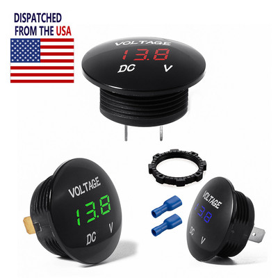 DC 12V-24V LED Panel Digital Voltage Volt Meter Display Voltmeter Motorcycle Car