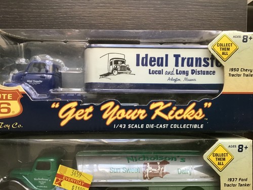 ROUTE 66 "GET YOUR KICKS"1:43 Nicholsons SUN SWEET DAIRY & IDEAL TRANSFER Trucks - Picture 8 of 9
