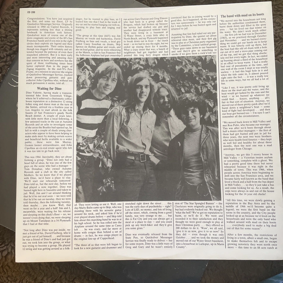 quicksilver messenger service vinyl UK import M/VG  1986 ED 200 edsel - Image 4 of 4