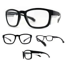 SA106 AP Z87+U6 Safety Lens Visor Horn Rim Magnifying Black Reading Glasses