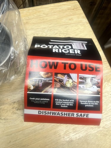 Priority Chef Large 15oz Potato Ricer Heavy Duty Stainless Steel Potato Masher - Picture 3 of 5