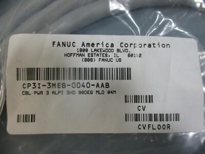 Fanuc CP3I-3MEB-0040-AAB CBL PWR 3 ALPI SHD 90DEG MLD 04M NEW
