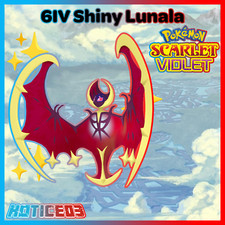 SHINY 6IV LUNALA Pokemon SCARLET and VIOLET - Indigo Disk DLC Legendary